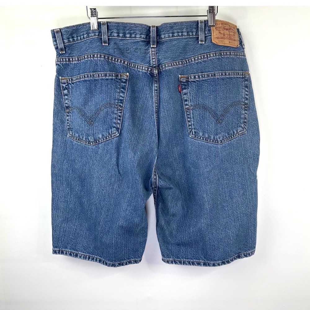 Levi's 505 Denim Jorts Shorts Mens 40 Regular Fit Blue Vintage Made Mexico Y2K